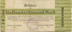 Sande (heute: Hamburg) - Gemeinde - 11.8.1923 - 15.9.1923 - 500000 Mark