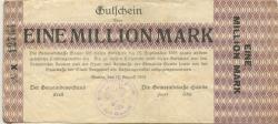 Sande (heute: Hamburg) - Gemeinde - 11.8.1923 - 15.9.1923 - 1 Million Mark
