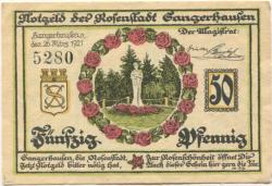 Sangerhausen - Stadt - 26.3.1921 - 50 Pfennig