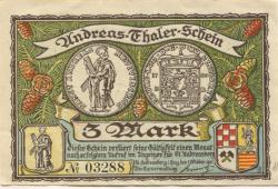Sankt Andreasberg (heute: Braunlage) - Kurverwaltung - 1.10.1921 - 3 Mark