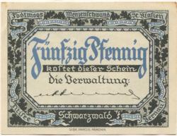 Sankt Blasien - Amtsverwaltung - -- - 50 Pfennig
