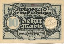 Sankt Georgen - Stadt - 1.11.1918 - 1.2.1919 - 10 Mark