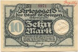Sankt Georgen - Stadt - 1.11.1918 - 1.2.1919 - 10 Mark