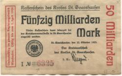 Sankt Goarshausen - Kreis - 22.10.1923 - 50 Milliarden Mark