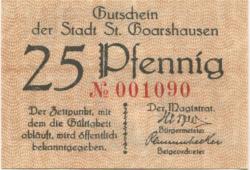 Sankt Goarshausen - Stadt - -- - 25 Pfennig