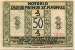 Sankt Magnus (heute: Bremen) - Gemeinde - 9.11.1921 - 31.1.1922 - 50 Pfennig