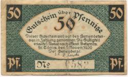 Sankt Tönis (heute: Tönisvorst) - Gemeinde - 5.11.1920 - 50 Pfennig