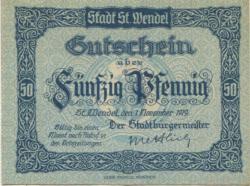 Sankt Wendel - Stadt - 1.11.1919 - 50 Pfennig