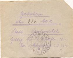Santomischel (heute: PL-Zaniemysl) - Stadt - 1.8.1914 - 31.12.1914 - 0.50 Mark