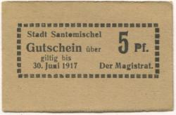 Santomischel (heute: PL-Zaniemysl) - Stadt - - 30.6.1917 - 5 Pfennig