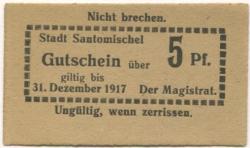 Santomischel (heute: PL-Zaniemysl) - Stadt - - 31.12.1917 - 5 Pfennig
