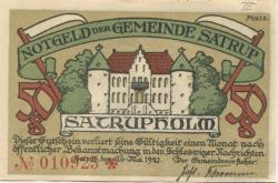 Satrup (heute: Mittelangeln) - Gemeinde - 16.5.1921 - 50 Pfennig