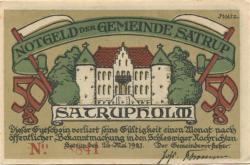 Satrup (heute: Mittelangeln) - Gemeinde - 16.5.1921 - 50 Pfennig