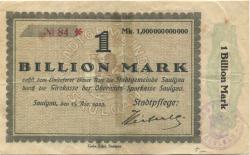 Saulgau - Stadt(pflege) - 13.11.1923 - 1 Billion Mark