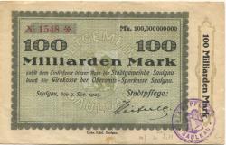 Saulgau - Stadt(pflege) - 2.11.1923 - 100 Milliarden Mark