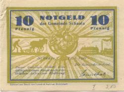 Schaala (heute: Rudolstadt) - Gemeinde - 15.6.1921 - 10 Pfennig