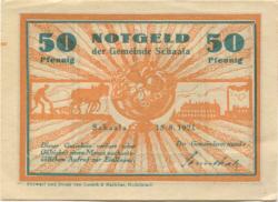 Schaala (heute: Rudolstadt) - Gemeinde - 15.6.1921 - 50 Pfennig