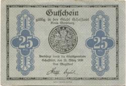 Schafstädt (heute: Lauchstädt (Bad)) - Stadt - 15.3.1920 - 25 Pfennig 