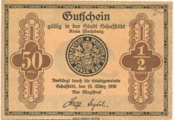 Schafstädt (heute: Lauchstädt (Bad)) - Stadt - 15.3.1920 - 50 Pfennig