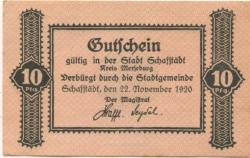 Schafstädt (heute: Lauchstädt (Bad)) - Stadt - 22.11.1920 - 10 Pfennig