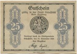Schafstädt (heute: Lauchstädt (Bad)) - Stadt - 22.11.1920 - 25 Pfennig