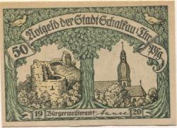 Schalkau - Stadt - 1920 - 50 Pfennig