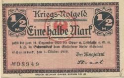 Scharmbeck (heute: Osterholz-Scharmbeck) - Flecken - 1.10.1919 - 31.12.1922 - 1/2 Mark