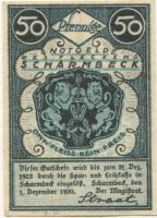 Scharmbeck (heute: Osterholz-Scharmbeck) - Flecken - 1.12.1920 - 31.12.1923 - 50 Pfennig