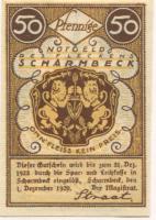 Scharmbeck (heute: Osterholz-Scharmbeck) - Flecken - 1.12.1920 - 31.12.1923 - 50 Pfennig