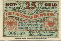 Scharmbeck (heute: Osterholz-Scharmbeck) - Flecken - 1.3.1921 - 31.12.1923 - 25 Pfennig