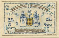 Scheeßel - Gemeinde - 1.1.1921 - 25 Pfennig