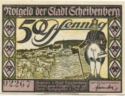 Scheibenberg - Stadt - 1.7.1921 - 50 Pfennig