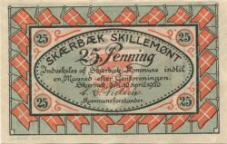 Scherrebek (heute: DK-Skaerbaek) - Gemeinde - 10.4.1920 - 25 Pfennig