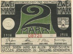 Schleswig - Stadt - 1918 - 2 Mark 