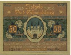 Schmiedeberg (Bad) - Stadt - 1921 - 50 Pfennig