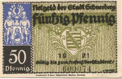 Schneeberg - Stadt - 1921 - 50 Pfennig