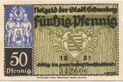 Schneeberg - Stadt - 1921 - 50 Pfennig