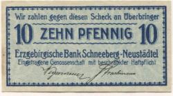 Schneeberg-Neustädtel - Erzgebirgische Bank EGmbH - -- 10 Pfennig