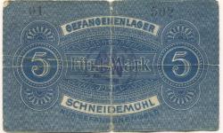 Schneidemühl (heute: PL-Pila) - Gefangenenlager - -- - 5 Mark