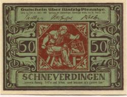 Schneverdingen - Sparkasse - 25.2.1921 - Ende 1922 - 50 Pfennig 