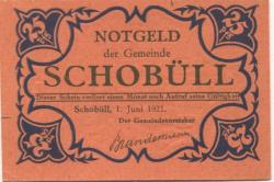 Schobüll (heute: Husum) - Gemeinde - 1.6.1921 - 25 Pfennig