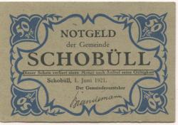 Schobüll (heute: Husum) - Gemeinde - 1.6.1921 - 50 Pfennig