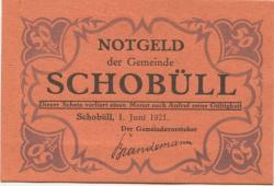 Schobüll (heute: Husum) - Gemeinde - 1.6.1921 - 50 Pfennig