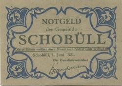 Schobüll (heute: Husum) - Gemeinde - 1.6.1921 - 75 Pfennig