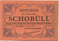 Schobüll (heute: Husum) - Gemeinde - 1.6.1921 - 1 Mark 