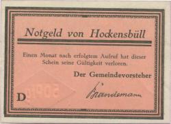 Schobüll-Hockensbüll (heute: Husum) - (Teil-)Gemeinde - -- - 50 Pfennig 