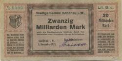 Schönau - Stadt - 5.11.1923 - 20 Milliarden Mark