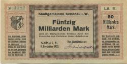 Schönau - Stadt - 5.11.1923 - 50 Milliarden Mark