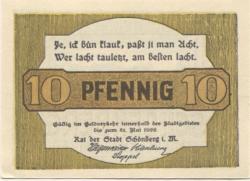 Schönberg - Stadt - - 31.5.1922 - 10 Pfennig