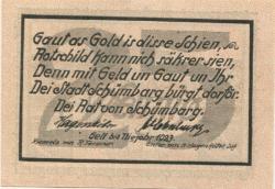 Schönberg - Stadt - - 1.1.1923 - 25 Pfennig
